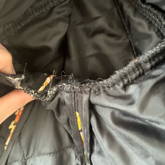 ZARA Quilted Floral Jacket Coat Size M-L - Picture 13 of 15